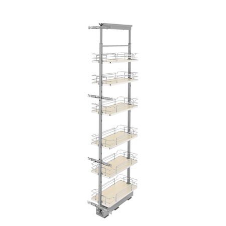 Rev-A-Shelf Steel, Natural, 10 in W, 73.63 in H, 21.72 in L, Light Brown 5373-10-MP